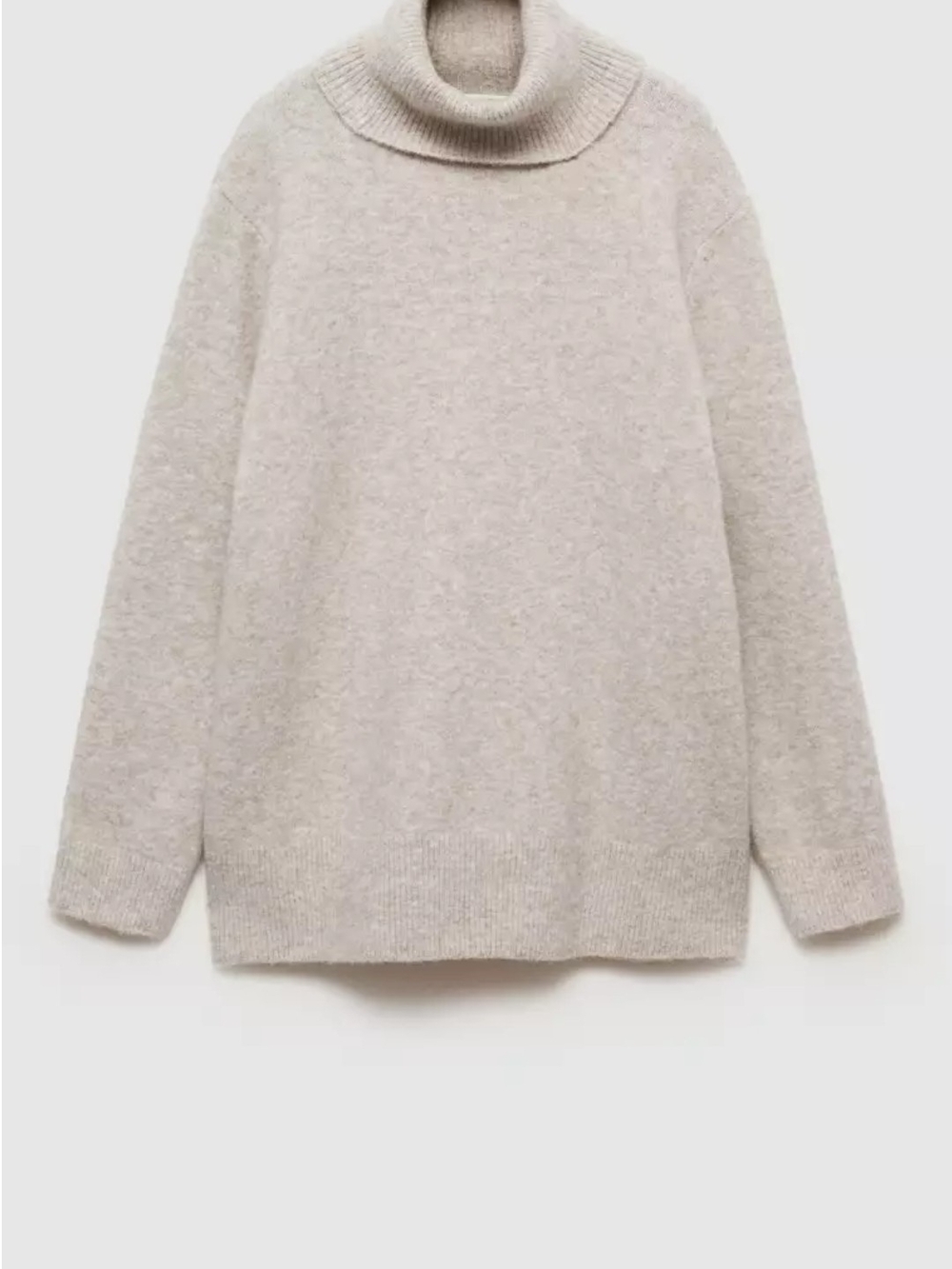 Mango Cozy Turtleneck Sweater - Cream